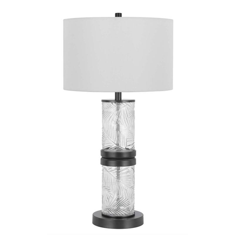 Carrington 31" Height Charcoal Grey Metal/Glass Table Lamp - One Size