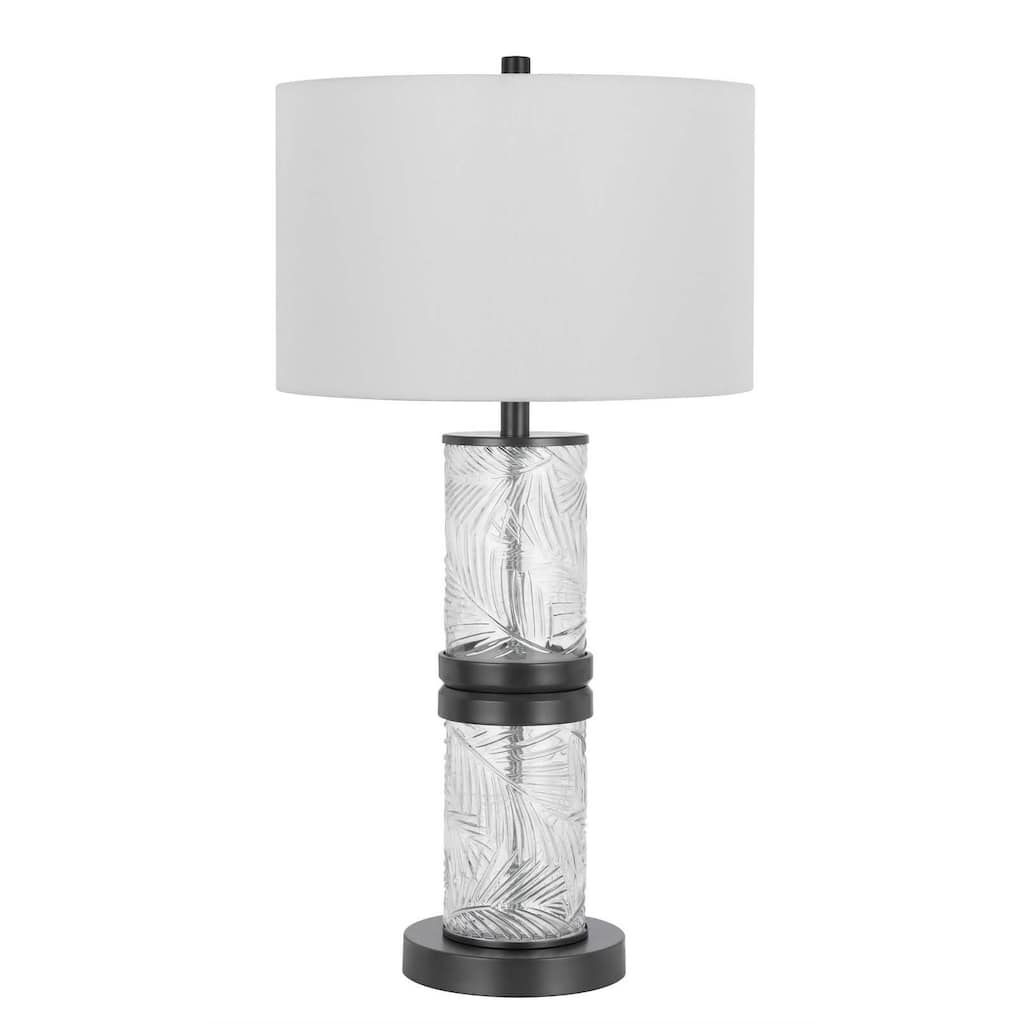 Carrington 31" Height Charcoal Grey Metal/Glass Table Lamp - One Size