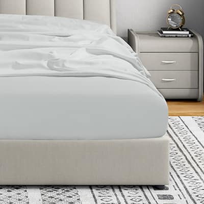 Swift Home Double Brushed Microfiber 16-Inch Deep Pocket Single Fitted Sheet