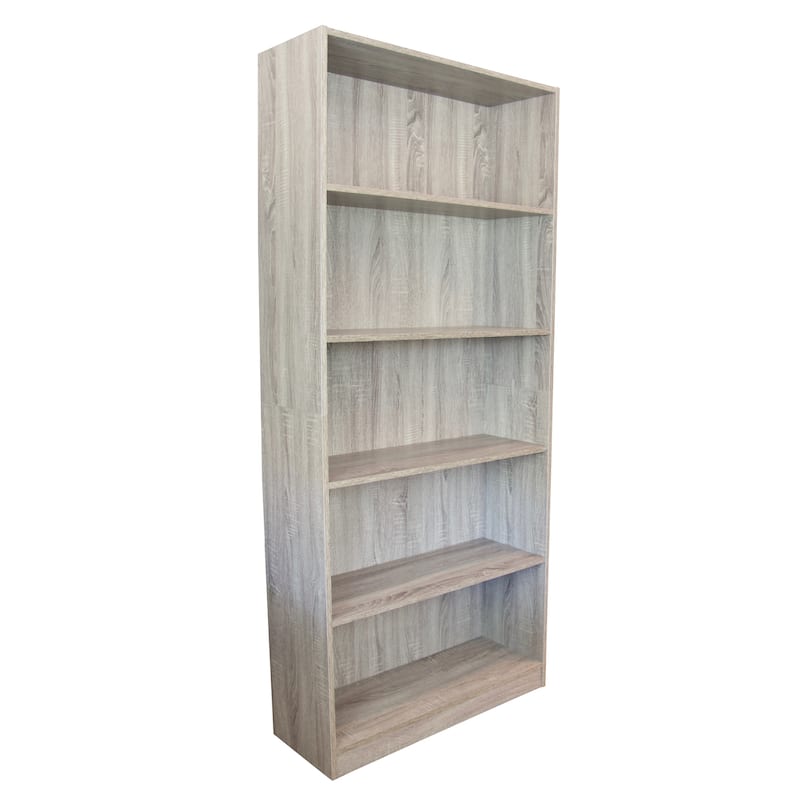 Slide Logic 6 Tier 72"H x 32"W Bookcase - Driftwood