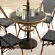 preview thumbnail 15 of 29, Martha Stewart All Weather Woven Bistro Table and Chairs Set with Aluminum Frames - 19"W x 21.75"D x 35"H