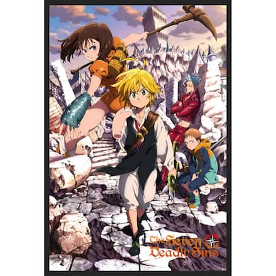 7 Deadly Sins Framed Art Poster - 24 x 36 Inch