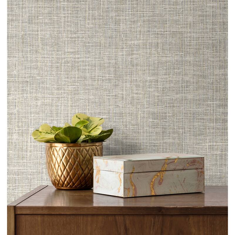 Seabrook Designs Soho Linen Nonwoven Unpasted Wallpaper