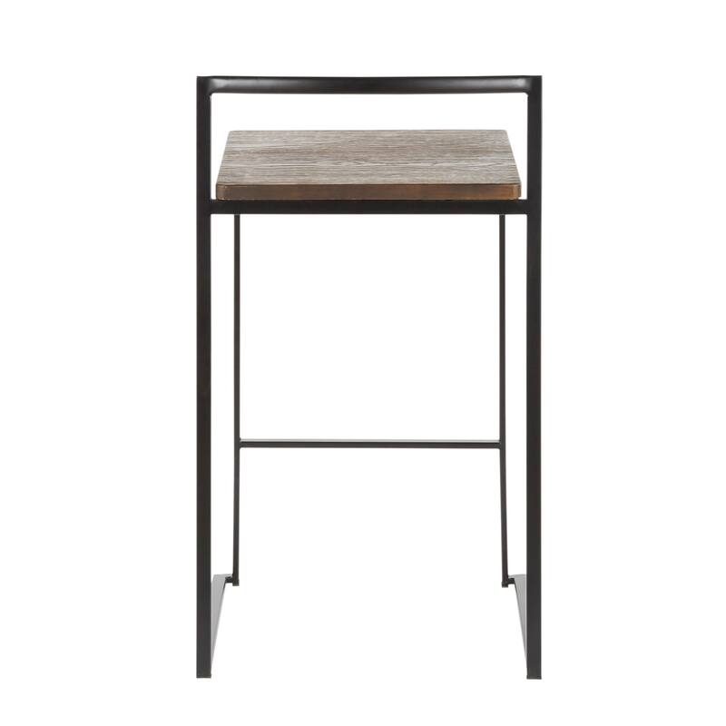 Carbon Loft Forrest Industrial Stackable Counter Stool (Set of 2) - N/A
