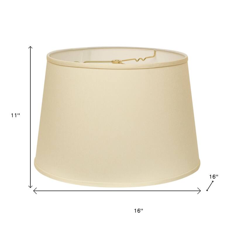 HomeRoots Ivory No Slub Innsbruck Empire Lamp Shade - 16" L x 16" W x 10.5" H