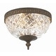 preview thumbnail 2 of 6, Crystorama 2 Light Crystal Flush Mount - 8"W x 8"H x 8"D