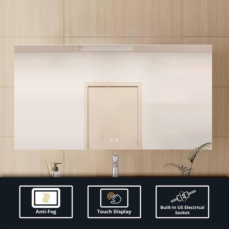 Vellum LED Bathroom Vanity Mirror - N/A