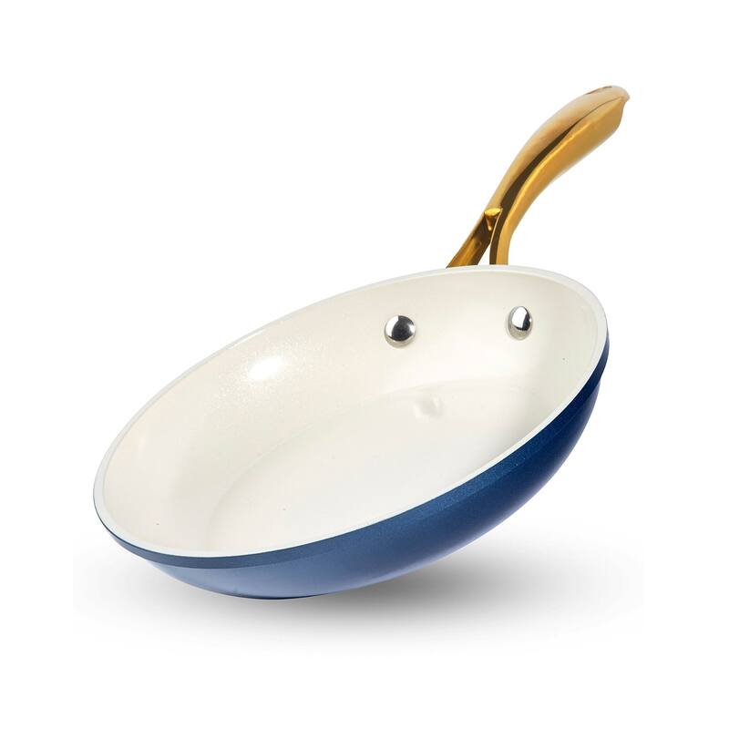 Gotham Steel Navy 12'' Ultra Nonstick Ceramic Fry Pan with Stay Cool Handle Cookware