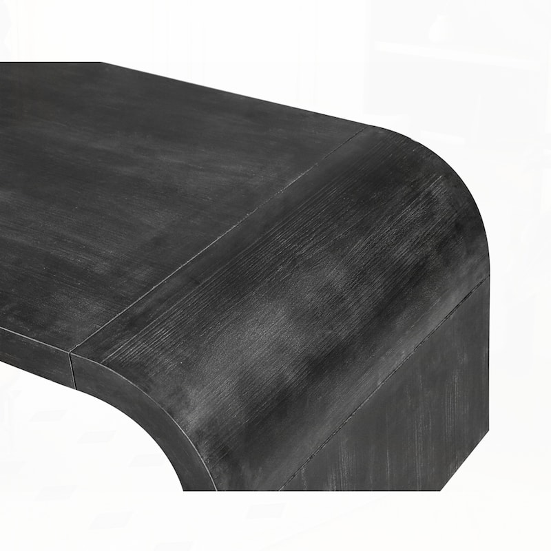 Curved Art Deco Design Vintage Crafts Coffee Table