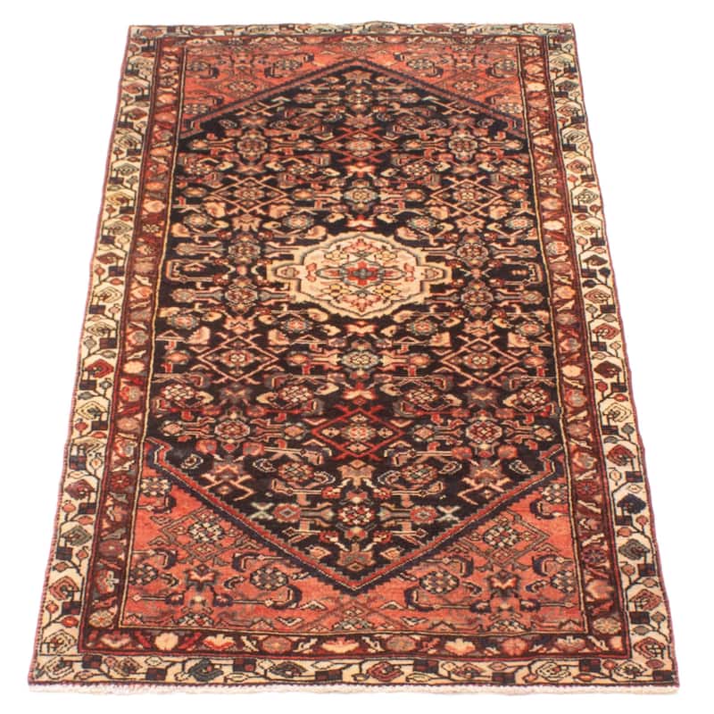 ECARPETGALLERY Hand-knotted Andelz Black Wool Rug - 3'0 x 6'4