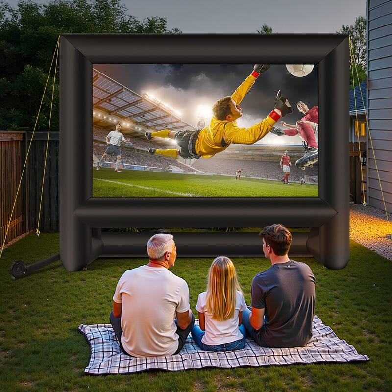 Inflatable Movie Screen, Inflatable Projector Screen with Portable Storage Bag, 16:9 Easy Set Up Movie Projection for