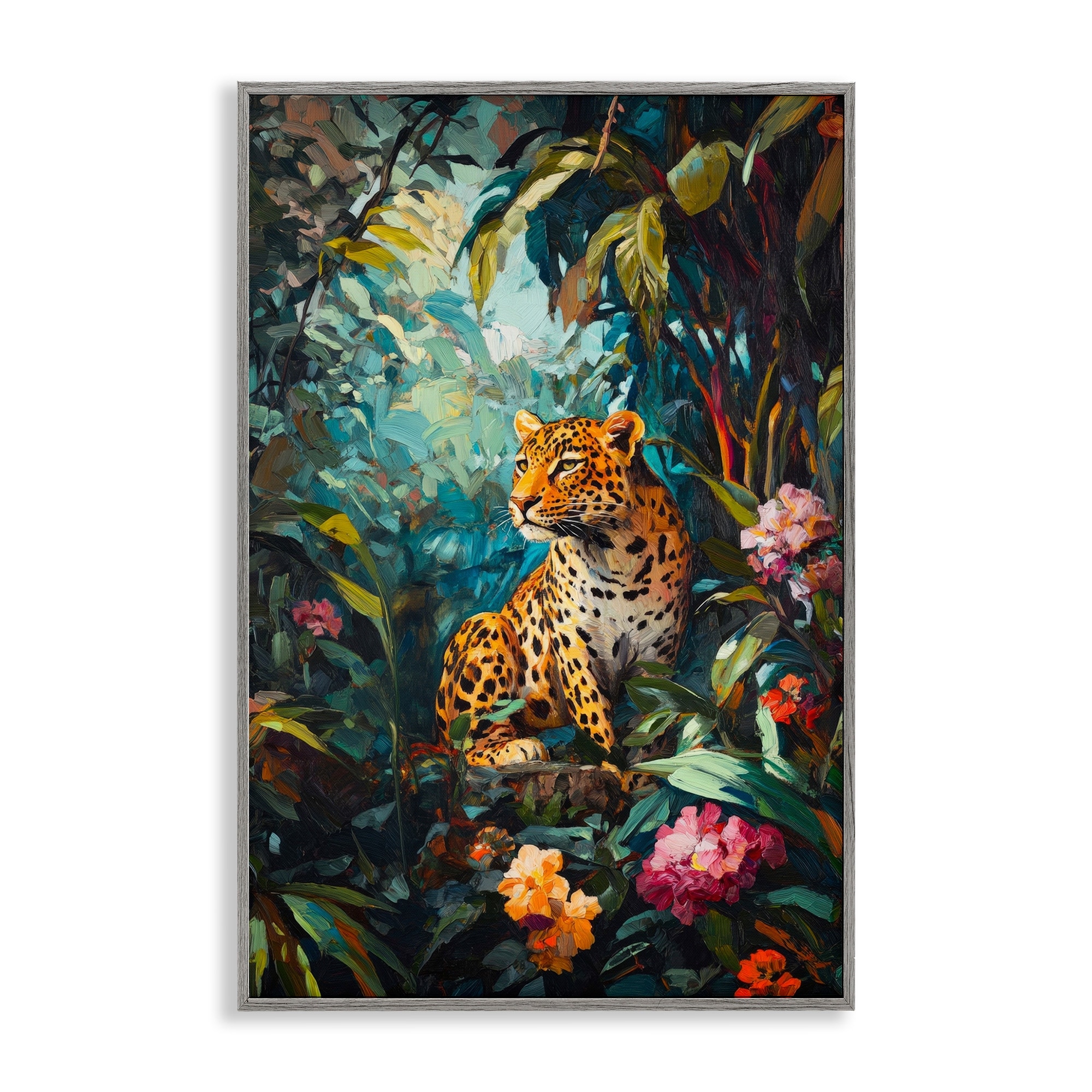 Stupell Wild Side Jungle Cheetah Framed Giclee Art Design By Petal Prints Design
