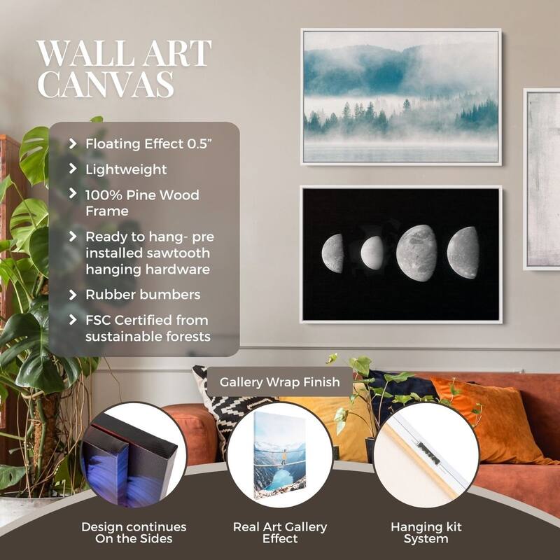 White Landscape Wall Art Canvas 4623