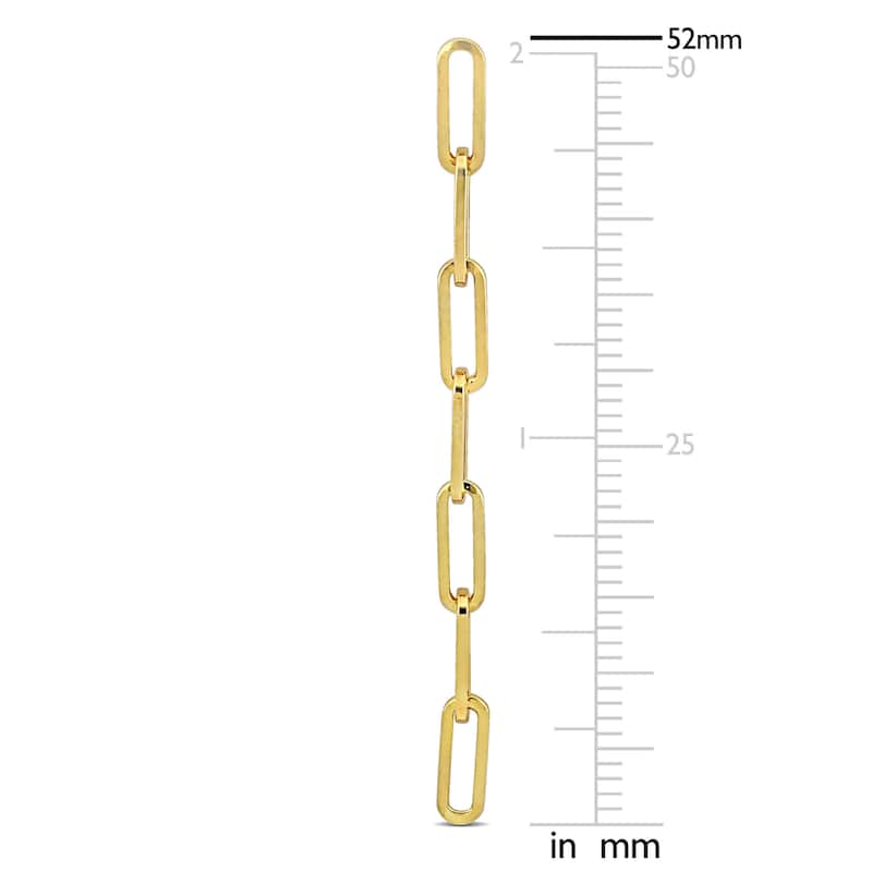 Miadora Paperclip Link Drop Earrings in 14K Yellow Gold