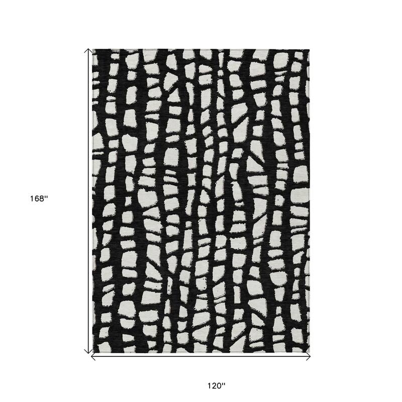 HomeRoots Abstract Transitional Rectangle Outdoor Rug