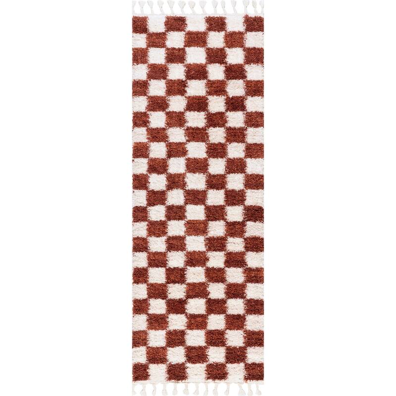 Nuloom Carlisha Contemporary Checkered Area Rug - 2'6" x 12' Runner