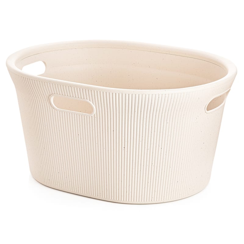 Superio Ribbed Laundry Basket 35 Liter - 17"W x 20.5"D x 10.5"H