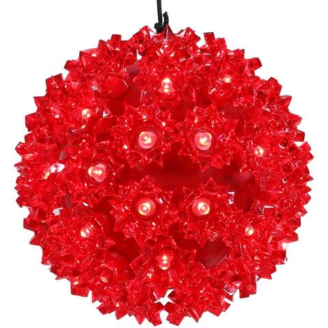 Sunnydaze Indoor/Outdoor Colored Lighted Ball Hanging Decor