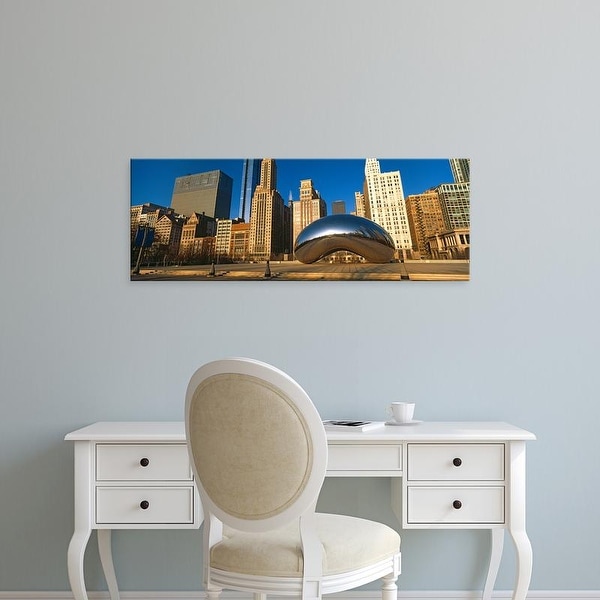 Easy Art Prints Panoramic Images's 'Cloud Gate sculpture , Millennium Park, Chicago, Cook County, Illinois' Canvas Art