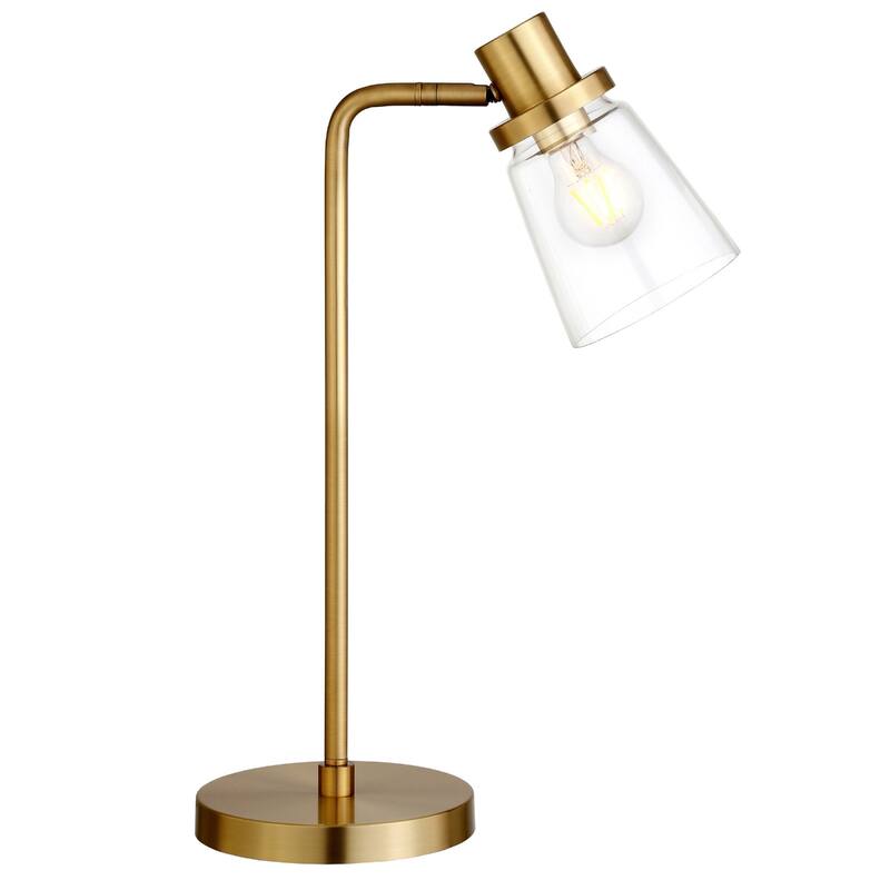 21" Metal Arched Table Lamp With Clear Cone Shade - 7.1" x 7.1" x 21"
