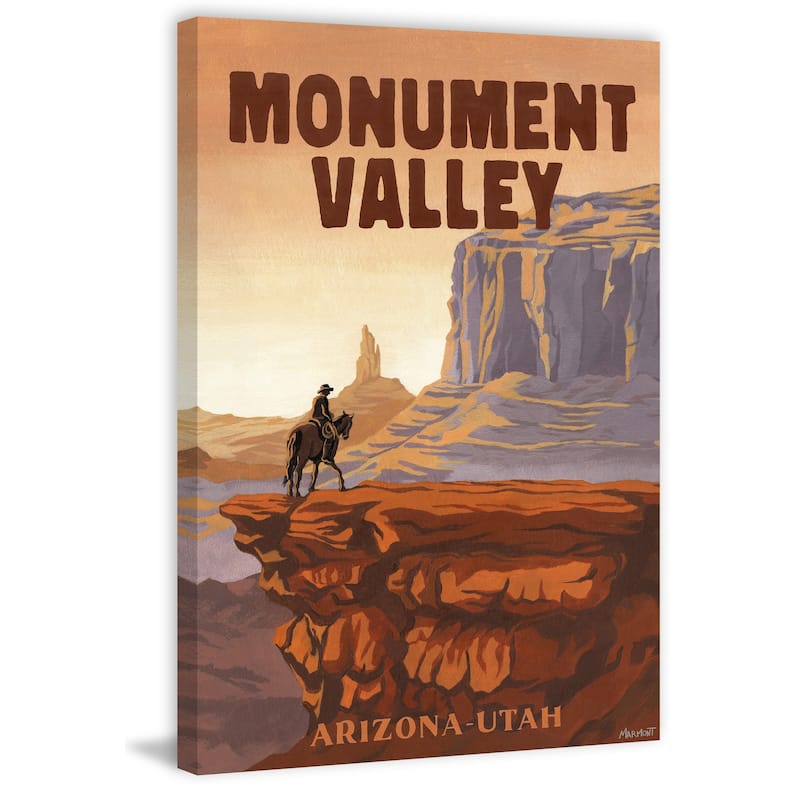 'Monument Valley' Painting Print on Wrapped Canvas