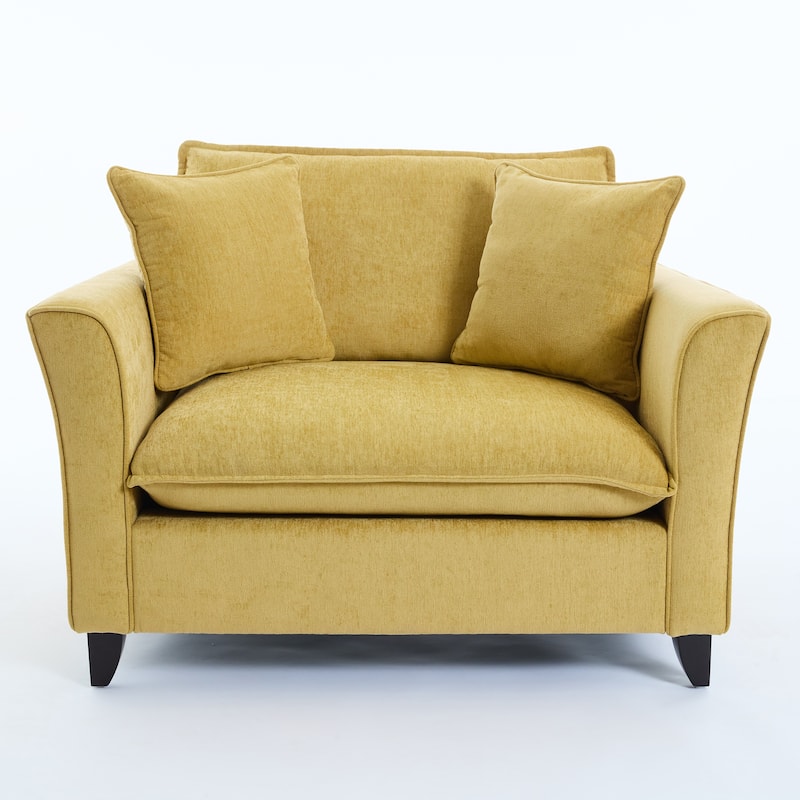 Oversized Chenille Armchair for Ultimate Comfort and Style by Harper & Bright Designs