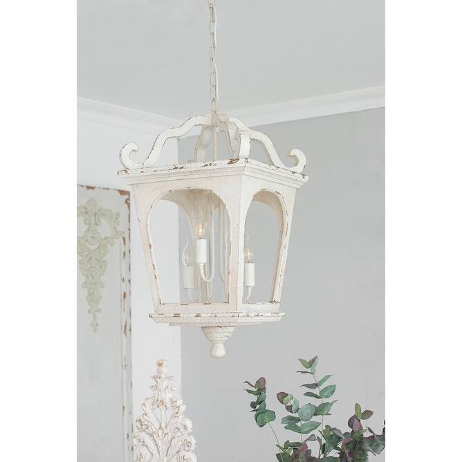 Rustic Wooden Chandelier Lighting, 4-Light Pendant Ceiling Lighting Fixture, Hanging Pendant Light Fixture for Dinging Room