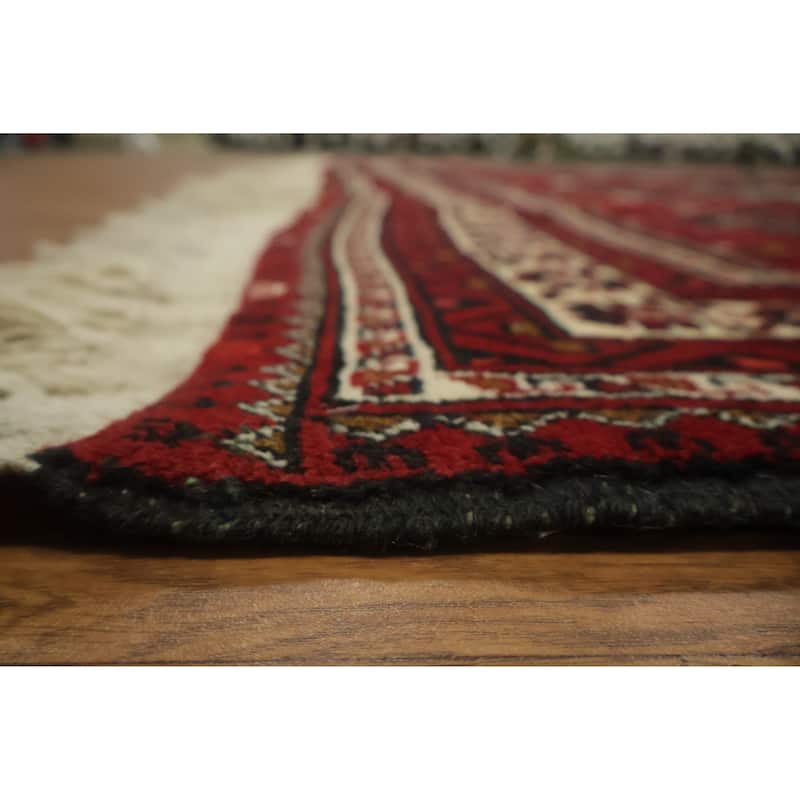 Hand Knotted Oriental 100% Wool Carpet Traditional Tribal Red Balouch Area Rug - 11' 3'' X 8' 6''