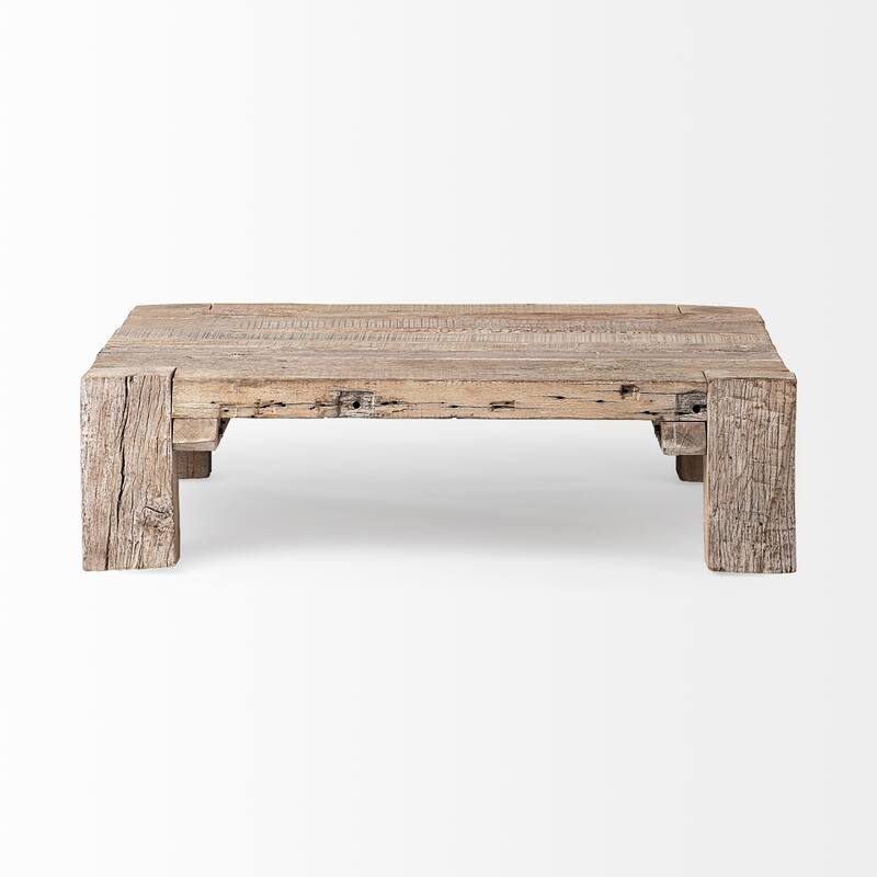 McArthur Light Brown Reclaimed Solid Wood Square Coffee Table - 48.0L x 48.0W x 14.0H