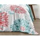 preview thumbnail 6 of 4, Sweet Jojo Designs Emma Girl Twin 2-piece Comforter Set - Coral and Turquoise Blue Floral Flower Blossom Shabby Chic Elegant