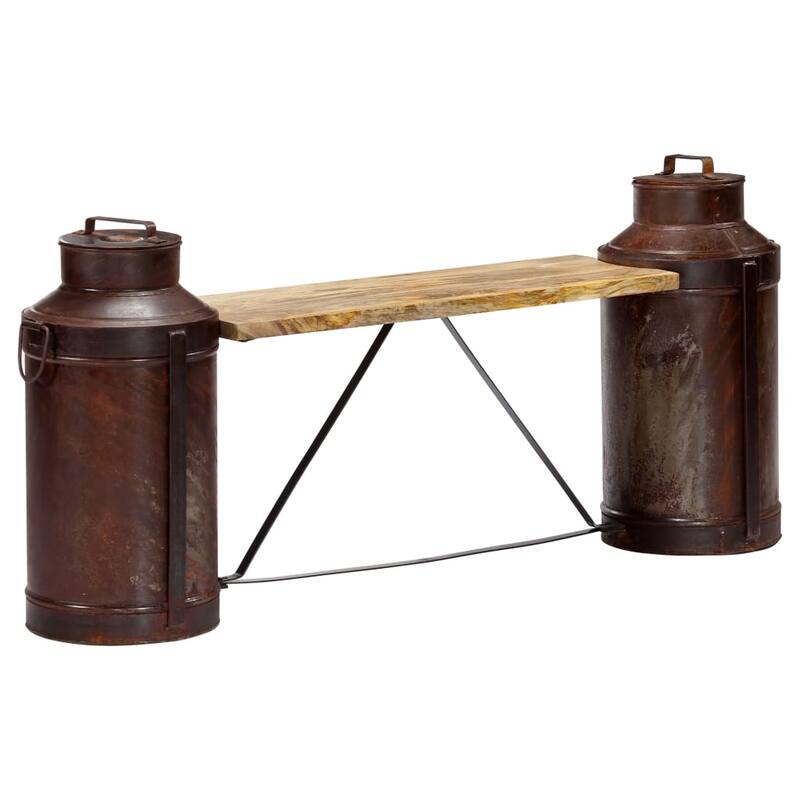 vidaXL Milk Bottle Bench 59.1"x13"x25.2" Solid Mango Wood - 59.1" x 13" x 25.2"