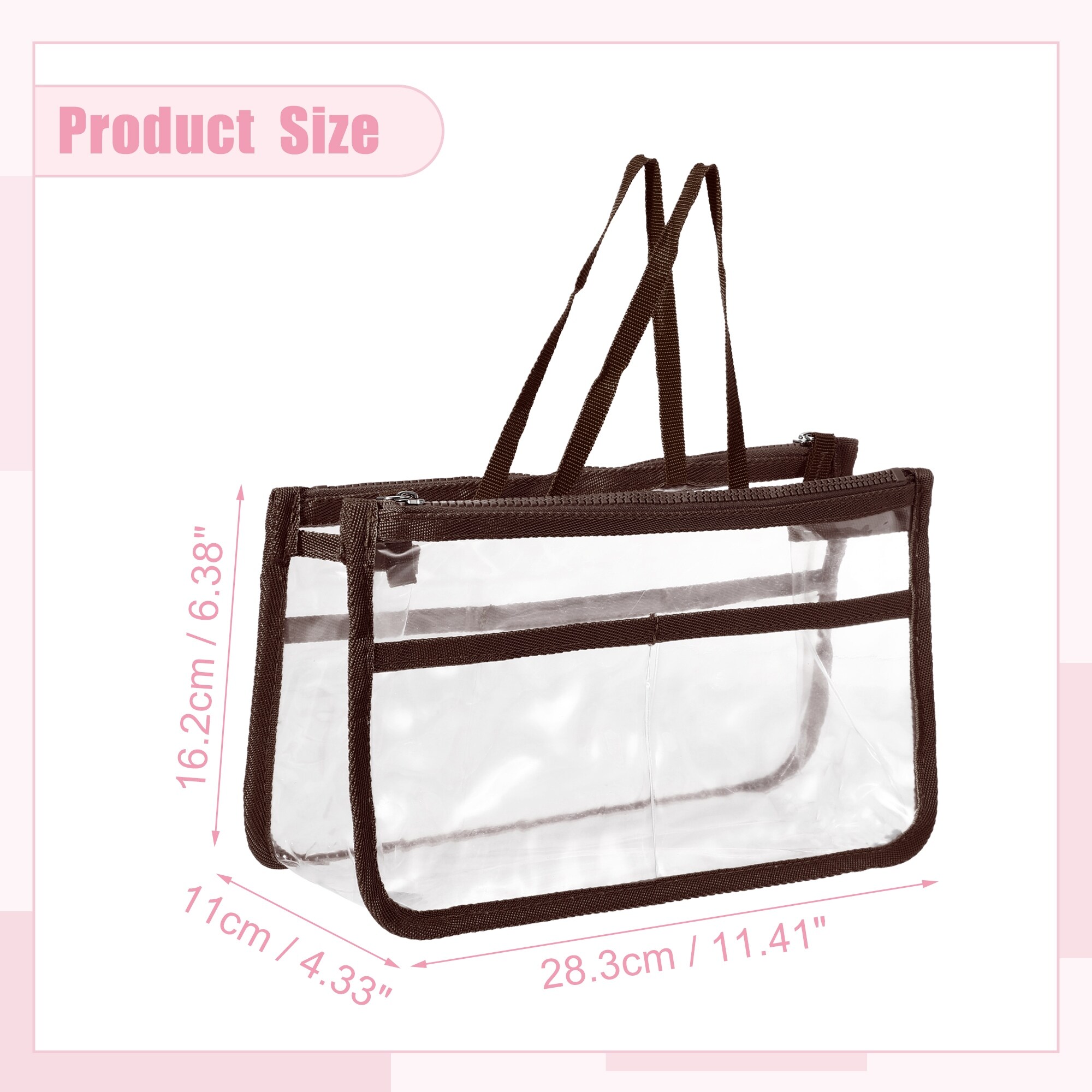 Clear Toiletry Bag Waterproof for Women Man EVA Zipper Makeup Pouch - 11.41