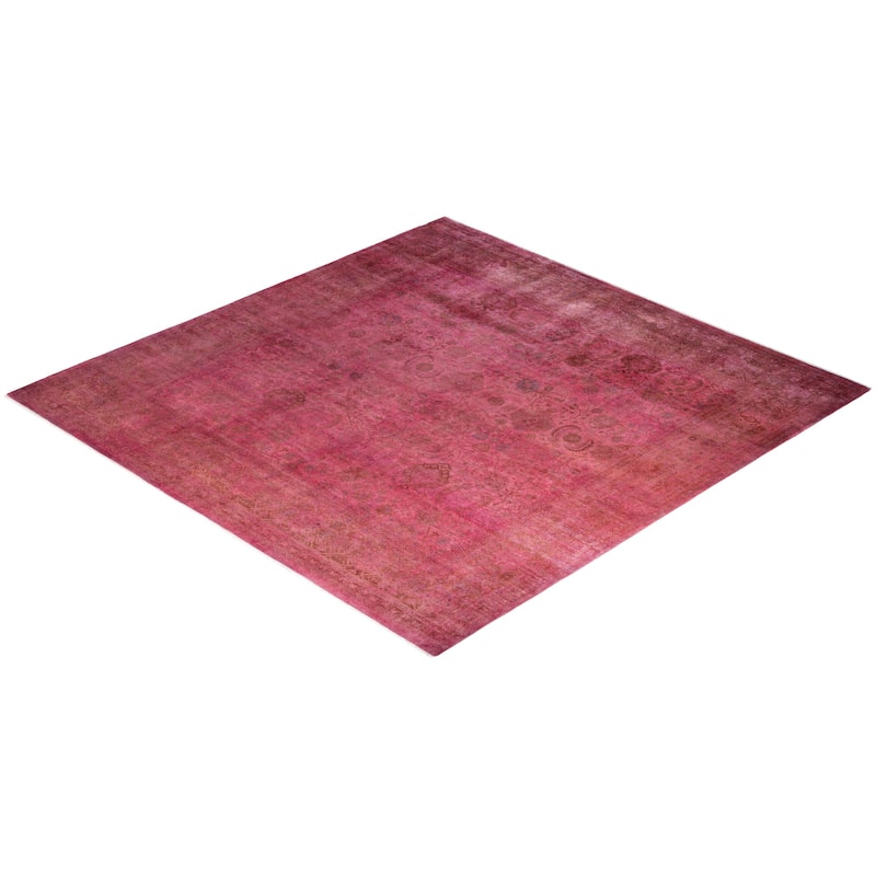 Fine Vibrance One-of-a-Kind Hand-Knotted Area Rug - Pink, 9' 2" x 9' 5" - 9' 2" x 9' 5"