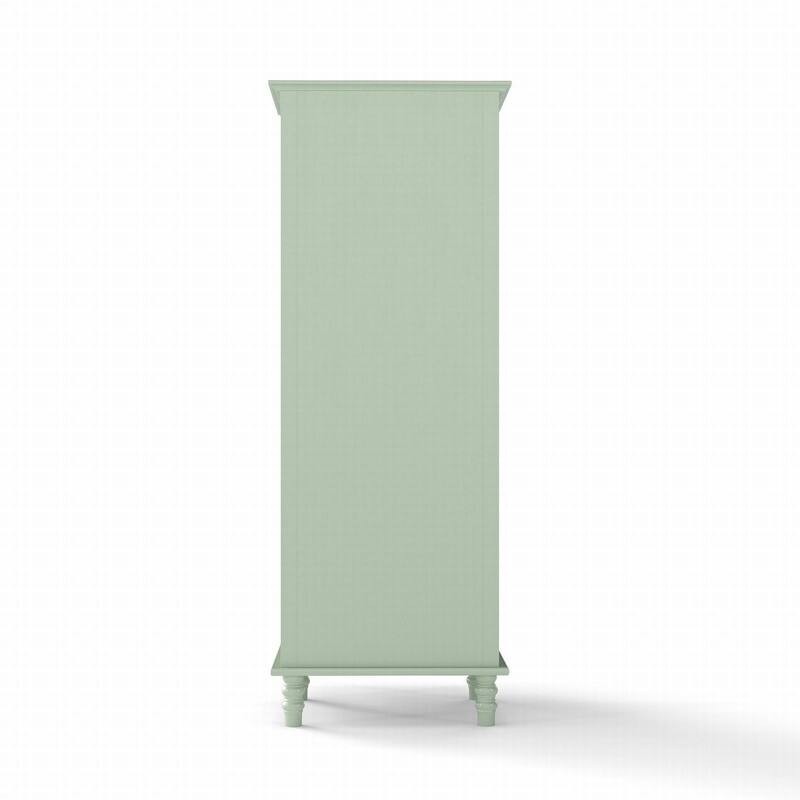 Modern 52.36" Wooden Buffet Cabinet with Glass Doors and Double Drawer for Living room, Dining Room Hallway Entryway