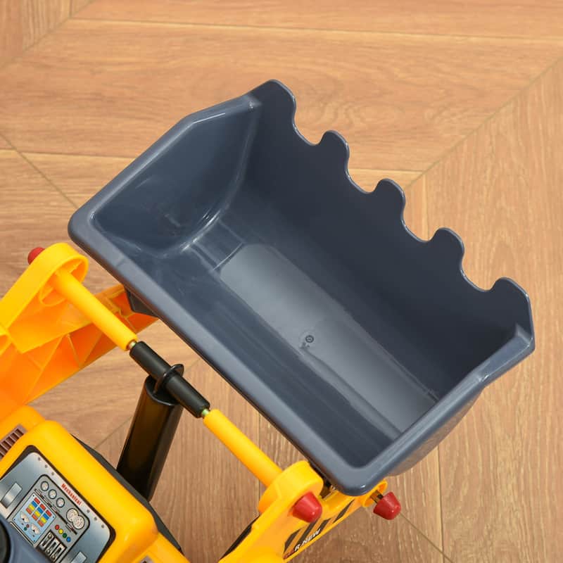Kids Bulldozer Ride-On Toy for Toddler with Tough Wheels, Outdoor Construction Toy with Controllable Digging Bucket