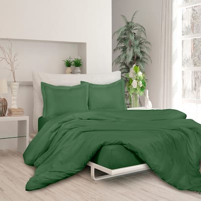 Royale Black Duvet Cover Full Size - 3 Piece Double Brushed Duvet Covers set with Button Closure & Corner Ties