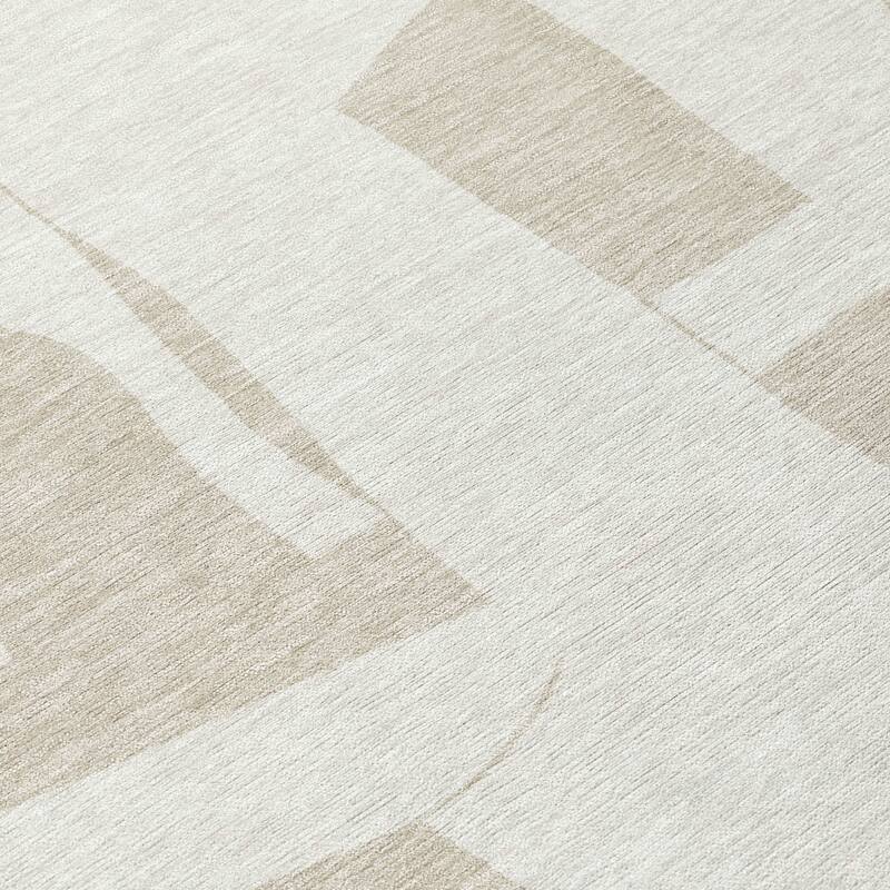 Machine Washable Indoor/ Outdoor Modern Creede Chantille Rug