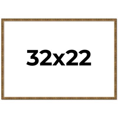 32x22 Frame Gold Kingsley Distressed Solid Wood Picture Frame Width