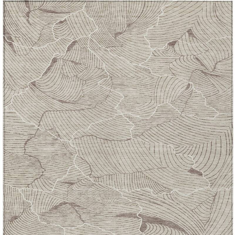HomeRoots Abstract Transitional Rectangle Outdoor Rug