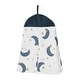 preview thumbnail 5 of 4, Woodland Bear and Owl Boy or Girl 4pc Nursery Crib Bedding Set - Navy Blue Grey Gold Black Celestial Moon Star Watercolor Forest