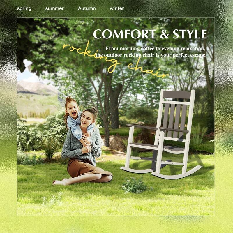Domi Outdoor Rocking Chair Set – High Back, Weather-Resistant Porch Rockers for Patio