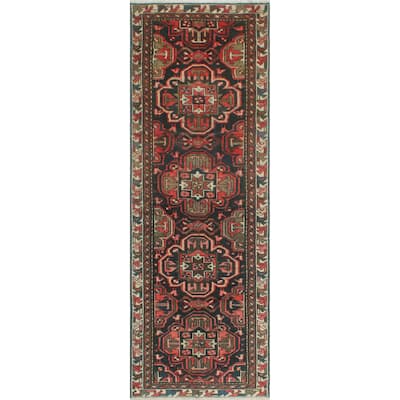 Vintage Distressed Dwain Charcoal/Ivory Runner - 3'2" x 9'3"