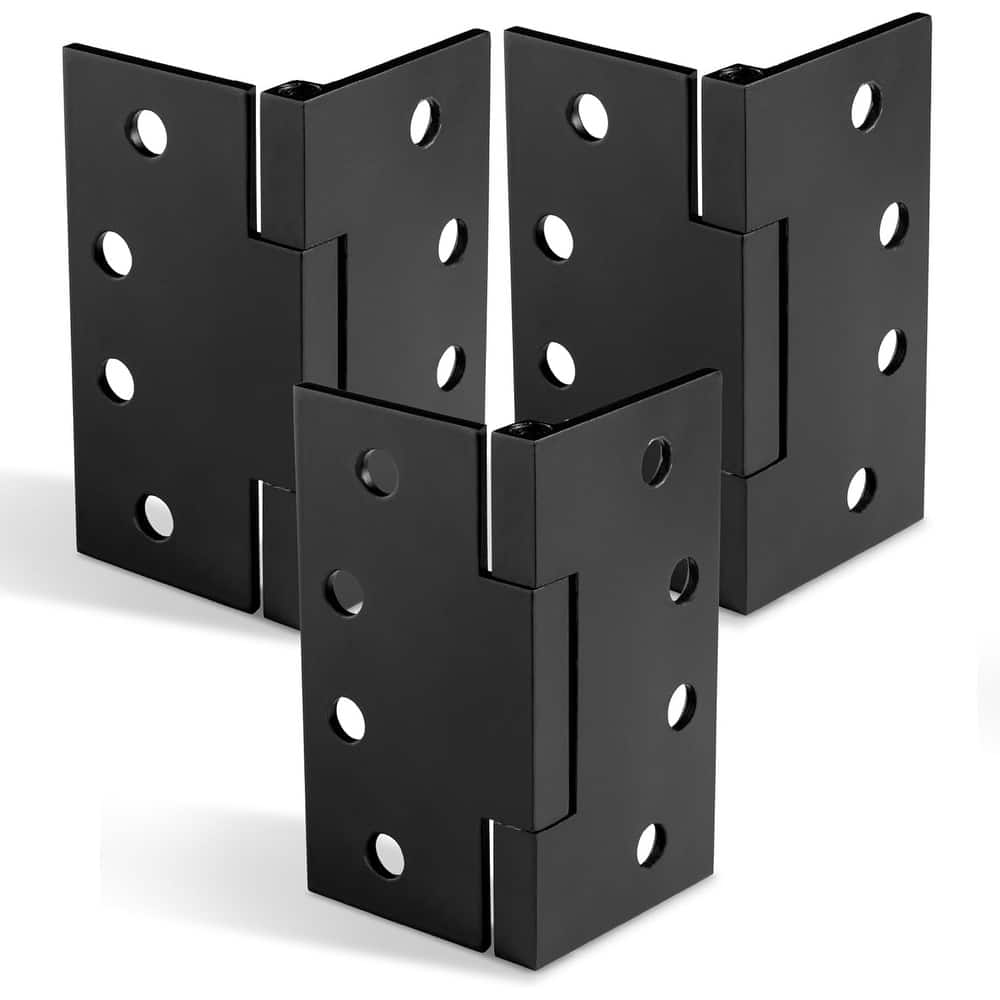 Mega Handles 4-Inch Square Barrel Hinges with Square Corner, Stainless Steel Interior Door Hinges for Bedroom, Bathroom, Cabinet