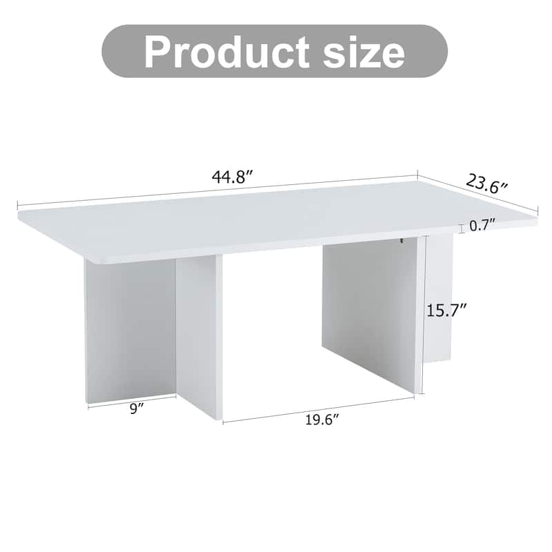 A modern and practical white coffee table medium density fiberboard material,Suitable for living room,bedroom