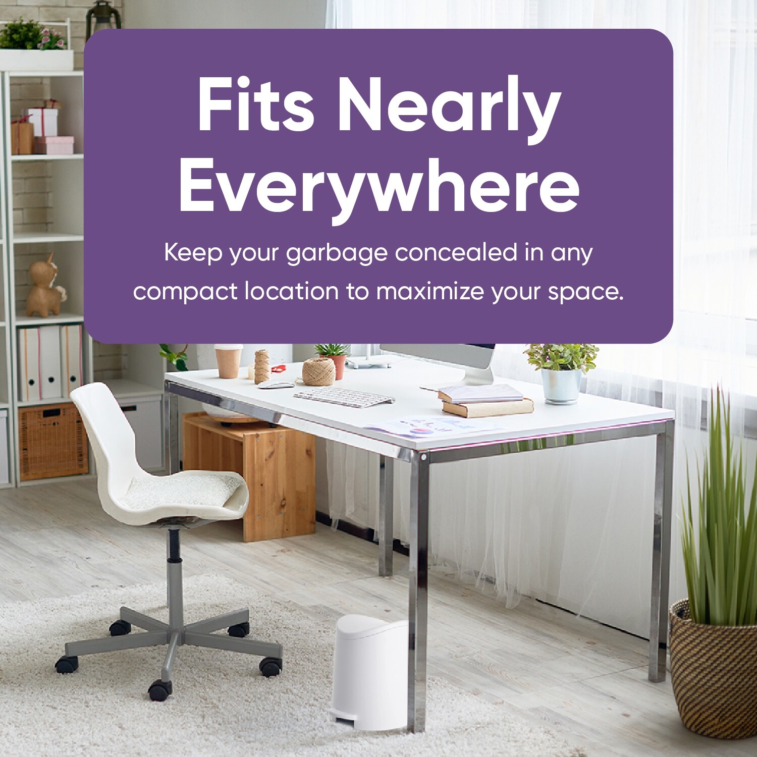 Superio Mini 3 L Step-on Trash Can with Lid - N/A-image