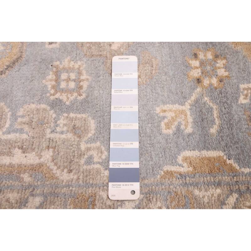 ECARPETGALLERY Hand-knotted Royal Oushak Light Denim Blue Wool Rug - 5'1 x 8'1