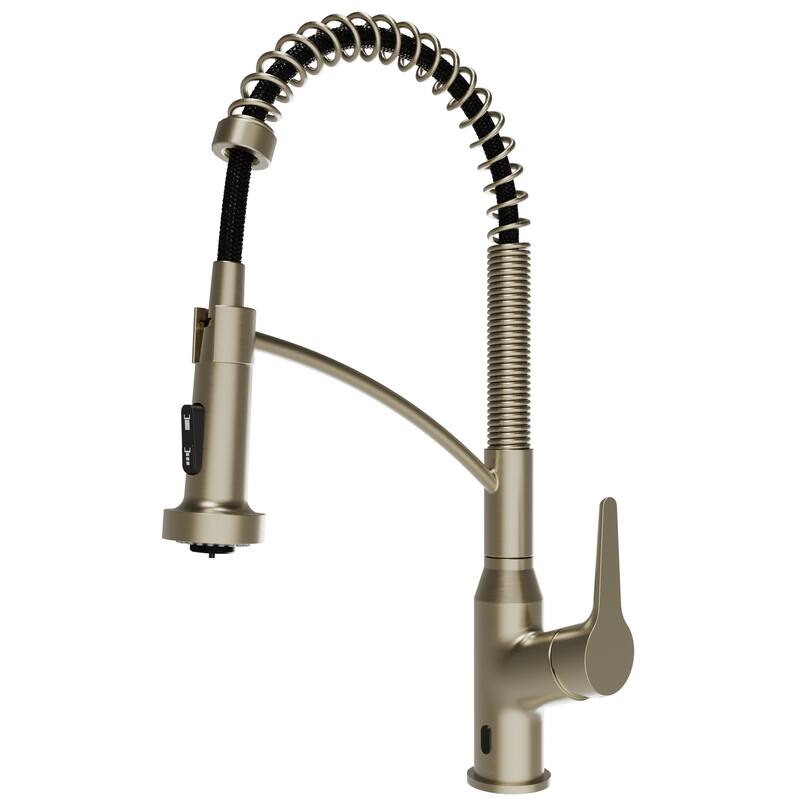 Karran Scottsdale Single-Handle Pull-Down Sprayer Touchless Kitchen Faucet - Spot-Free Champagne Bronze