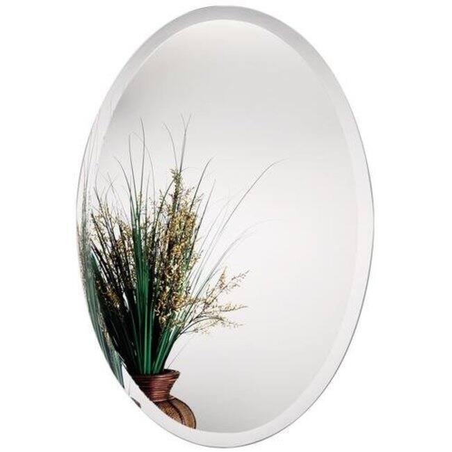 Alno 24 x 36 Inch Frameless Oval Mirror - Natural