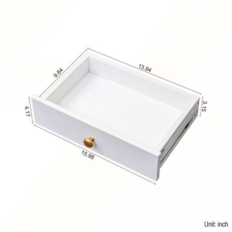 Fold-Out Convertible Desk Cabinet with Shelf and Drawer for Multi-Function Home Office Workstation