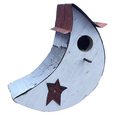 Wood Small Moon Bird House